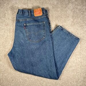 Levi‎ Strauss 550 Relaxed Fit Jeans Men's 48x30 Medium Wash Blue Denim
